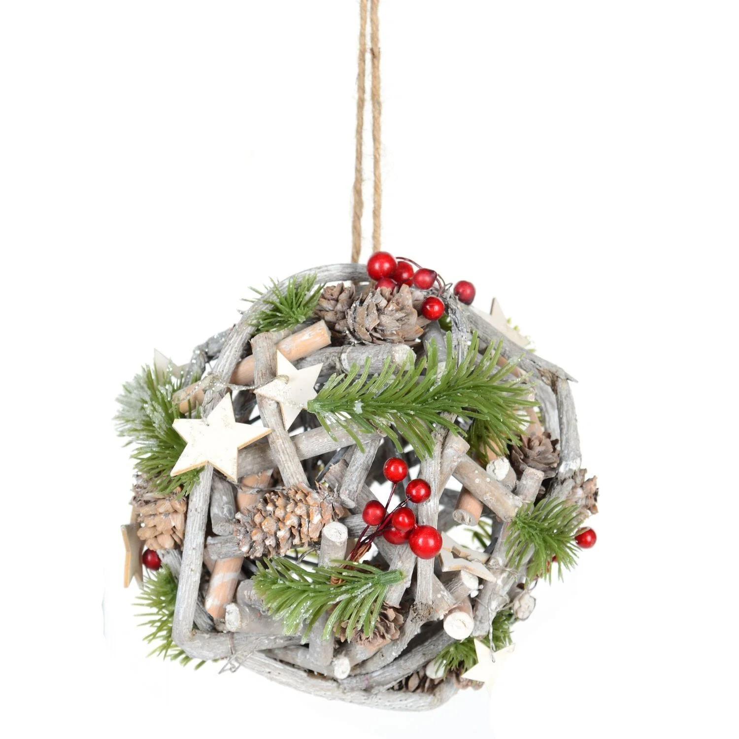 Optimized 6.7 Decorated Wood Cluster Hanging Ball Proven