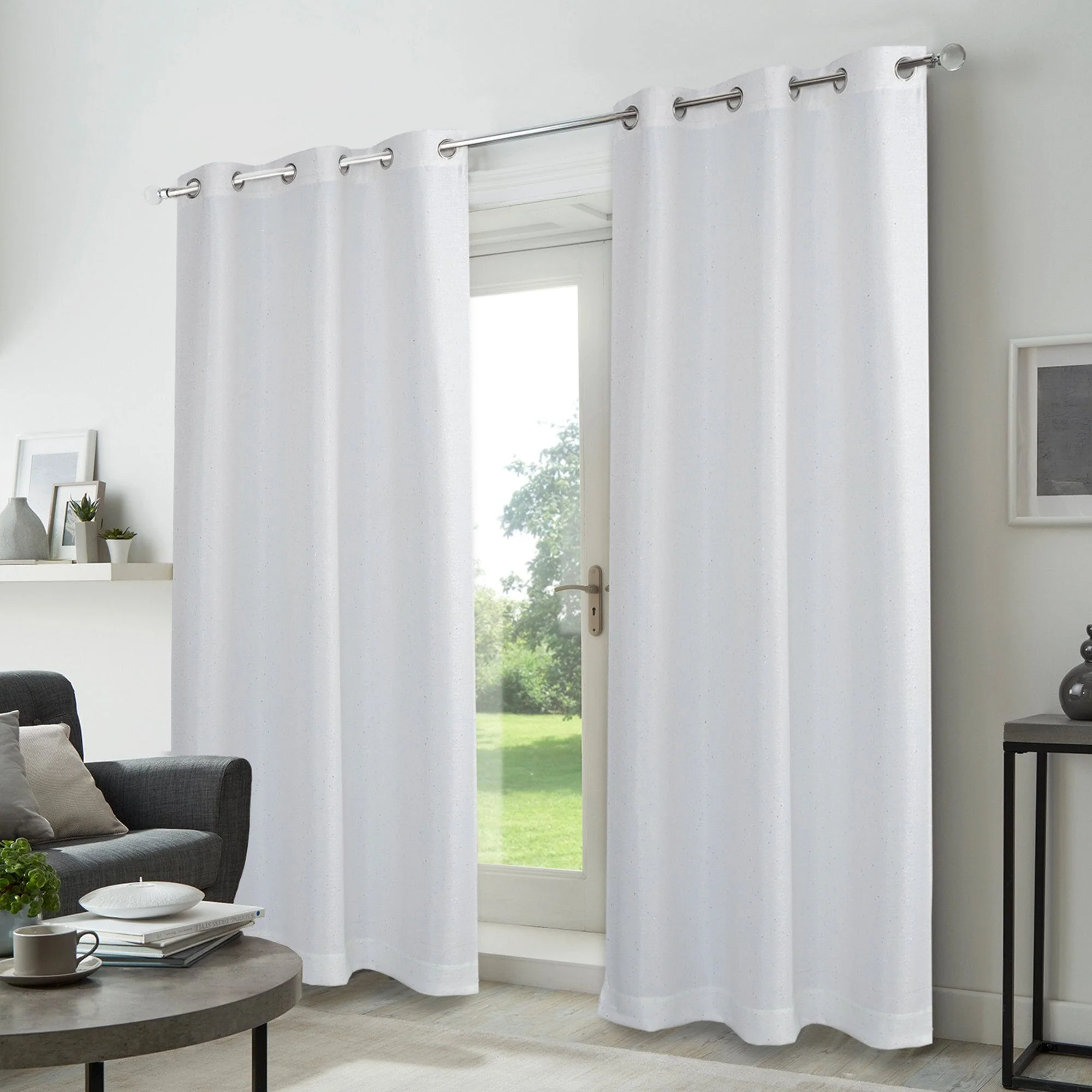 Effective Carlton - Set of 2 Jacquard Grommet Top Panels Flexible