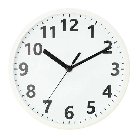 Long-Lasting WALL CLOCK CLAIR TY91158 23ST-WH Organic