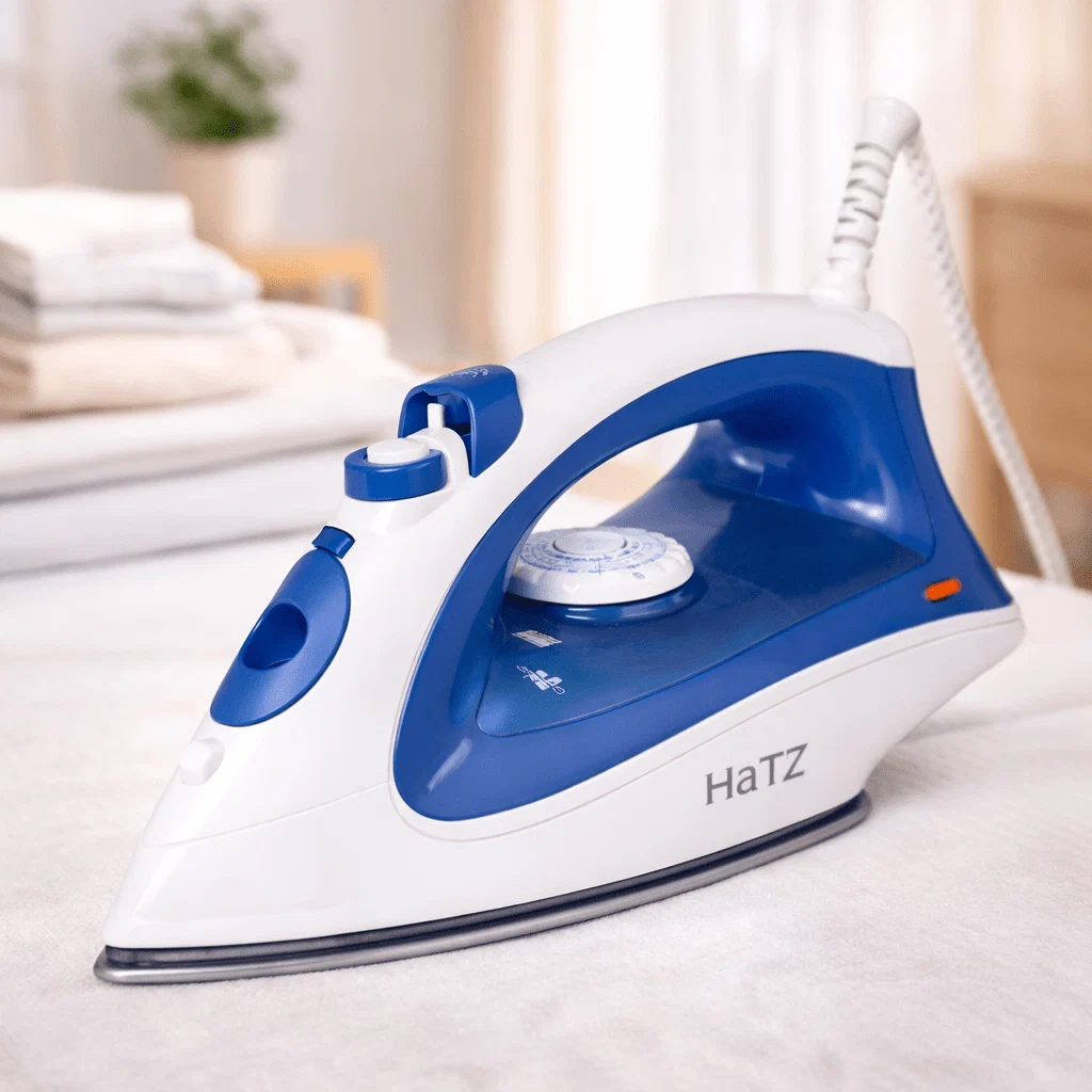 Excellent Haûz 1200W Steam Iron with Non-Stick Soleplate Comfortable
