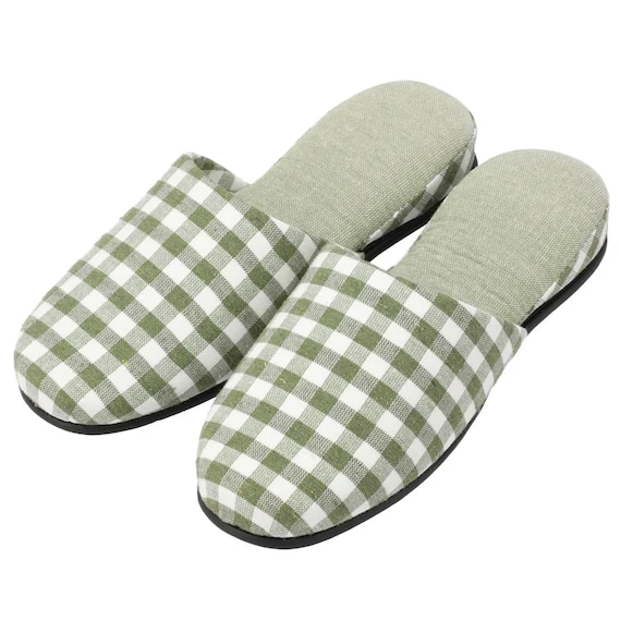 Original Design SLIPPERS MY TSURIKOMI CHECK GR F Premium Material