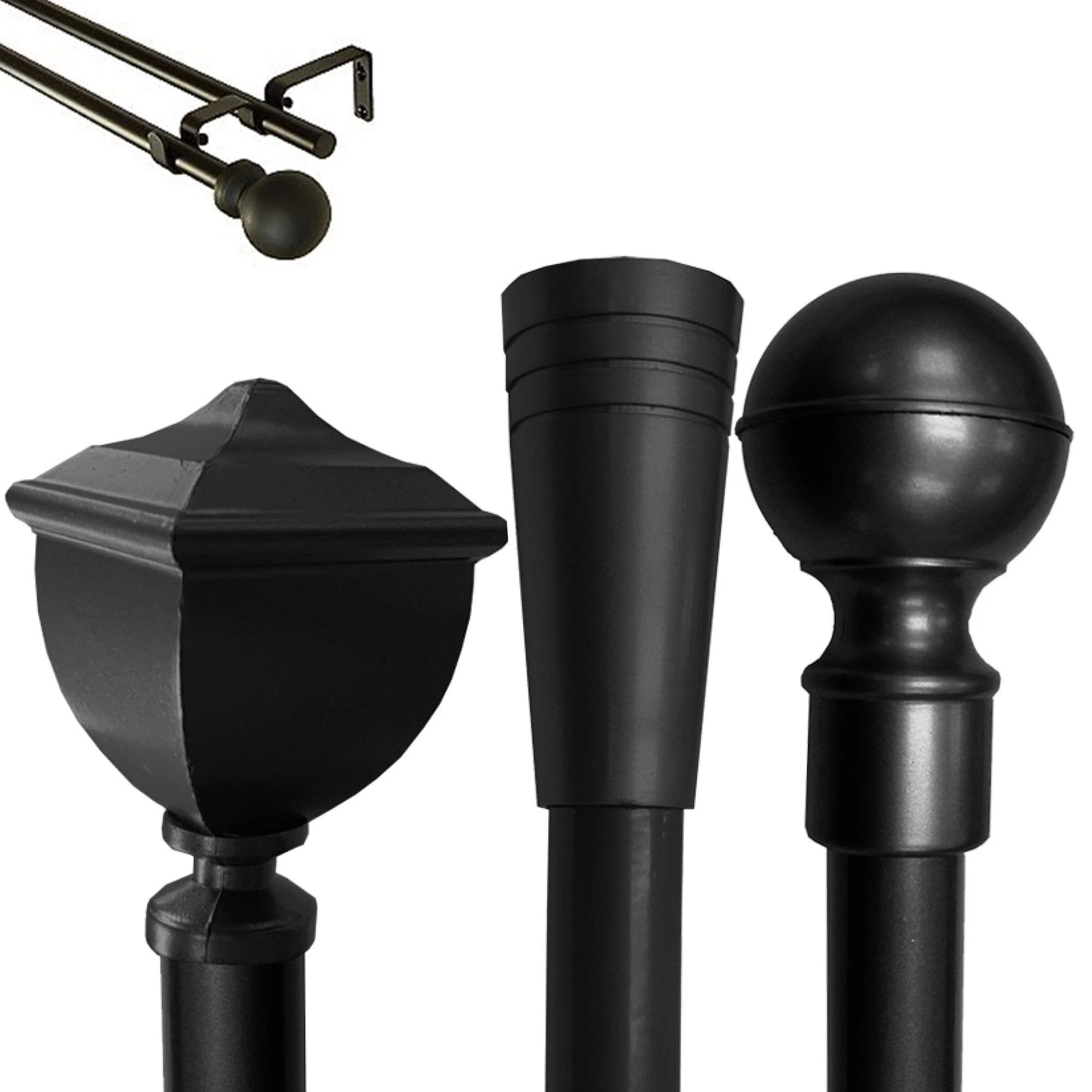 High-End KATINA DOUBLE POLE SET - BLACK Original