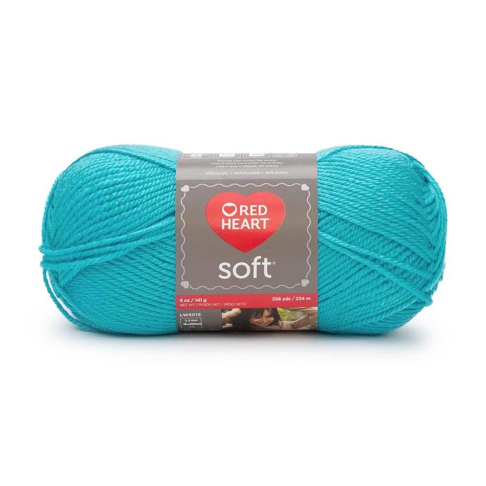 High-Quality Red Heart Soft Yarn Turquoise Selected