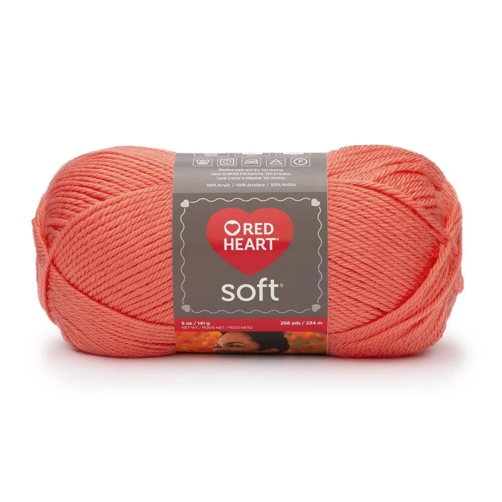 Prestigious Red Heart Soft Yarn Coral Specialty