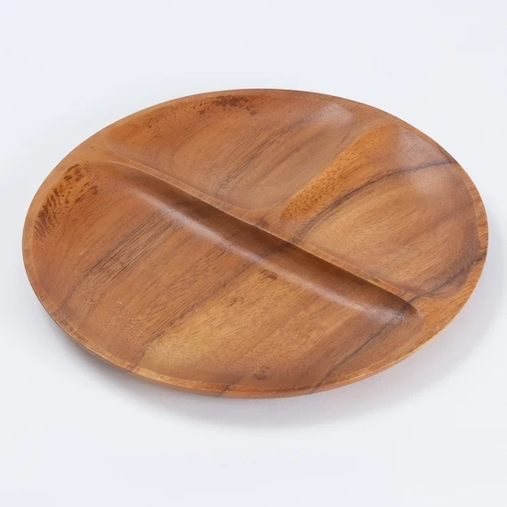 Proven ACACIA ROUND LUNCH PLATE 10 quot D25.5XH2.2 Modern
