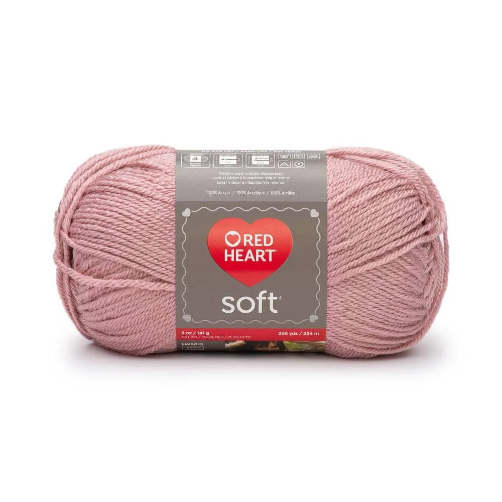 Selected Red Heart Soft Yarn Rose Blush Refined
