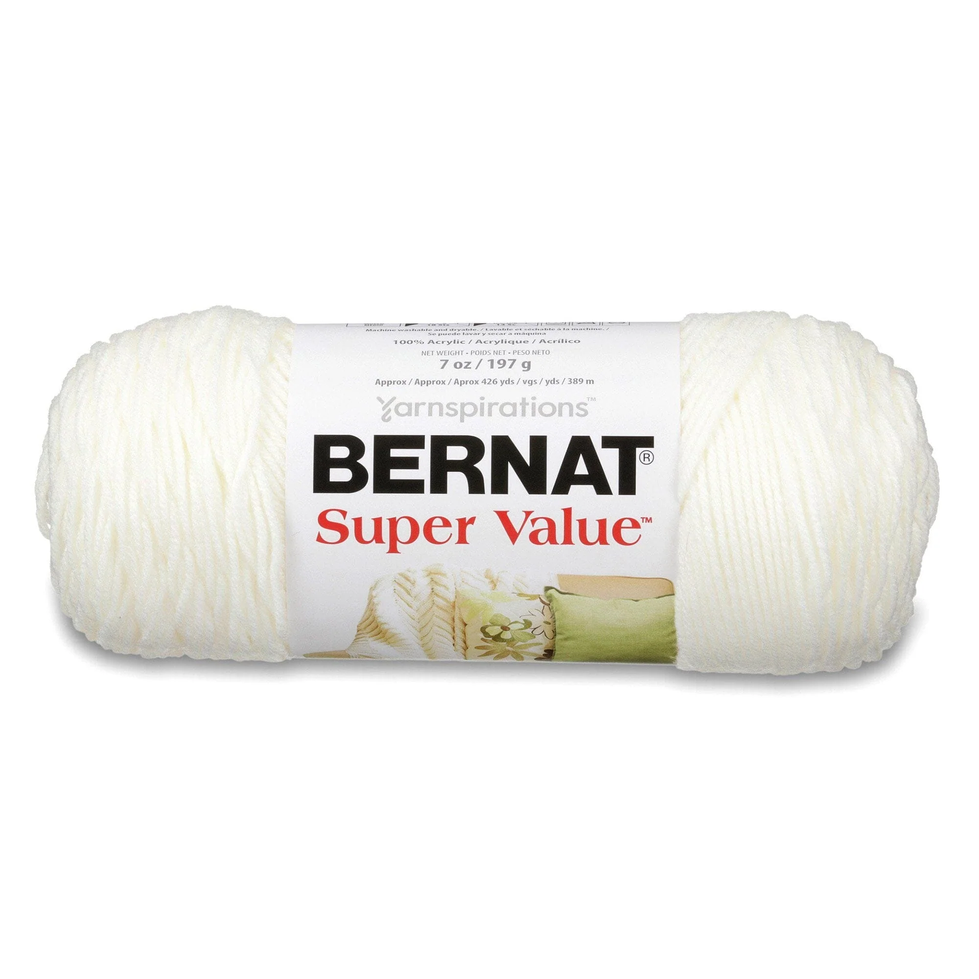Premium Material Bernat Super Value 3-197G Winter White Fine Crafted