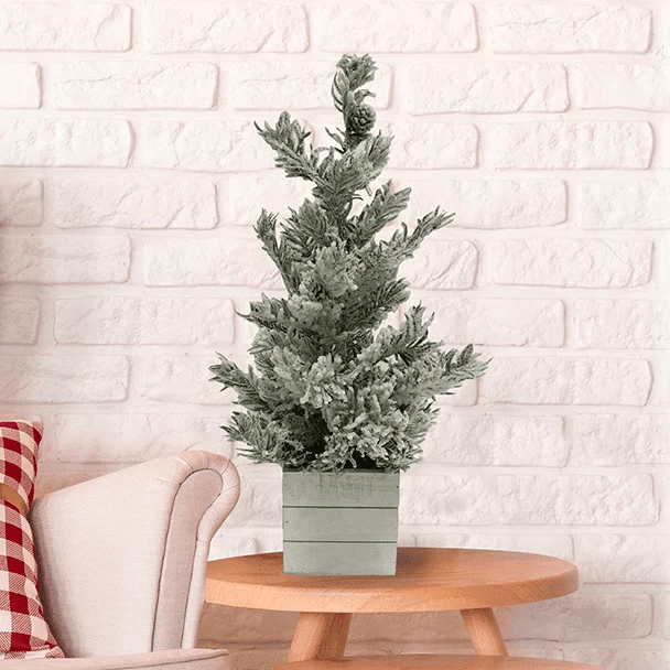 Advanced Xmas Mini Tree Wooden White Box Expertly Made