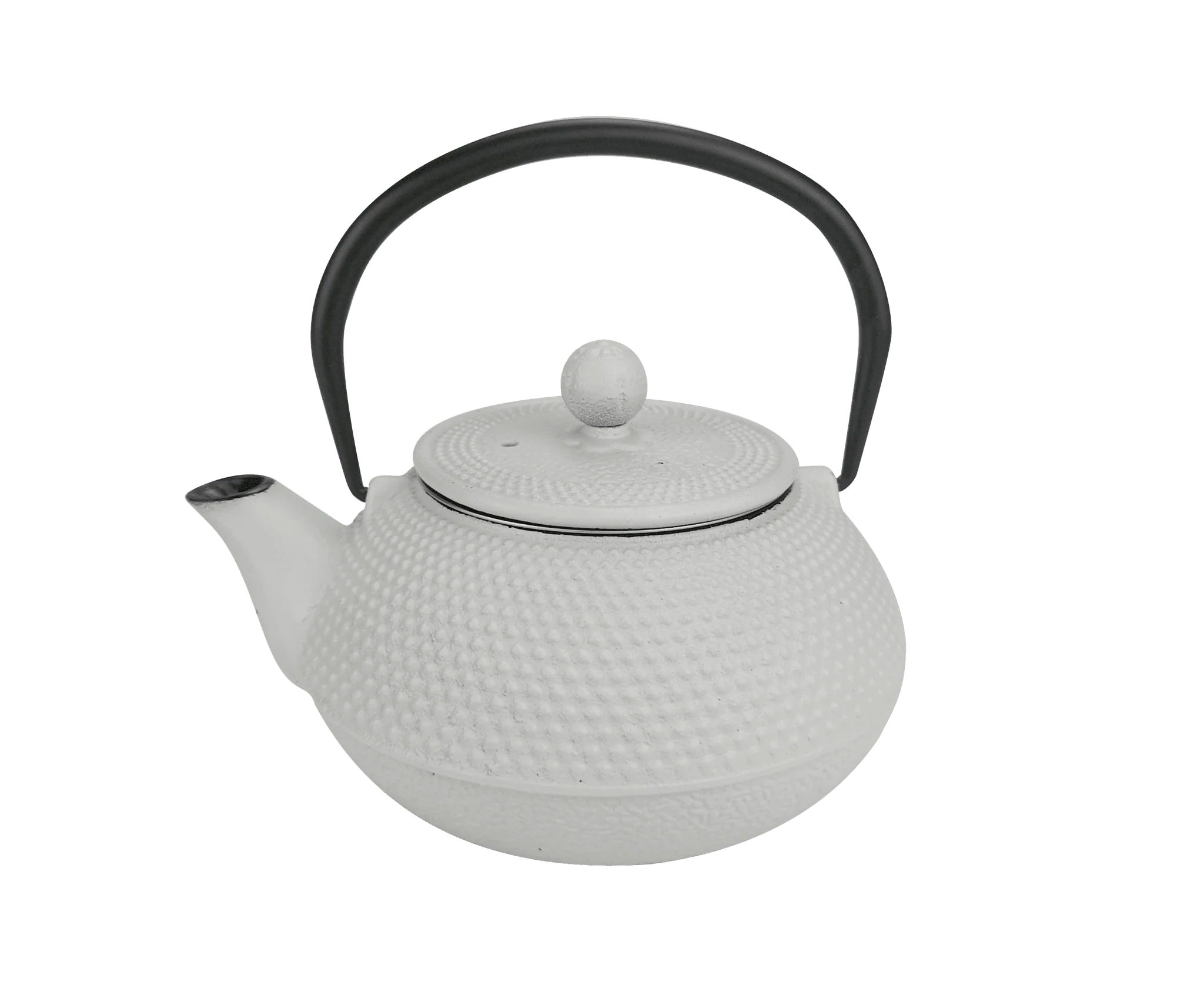 Pure White Cast Iron Teapot Exceptional
