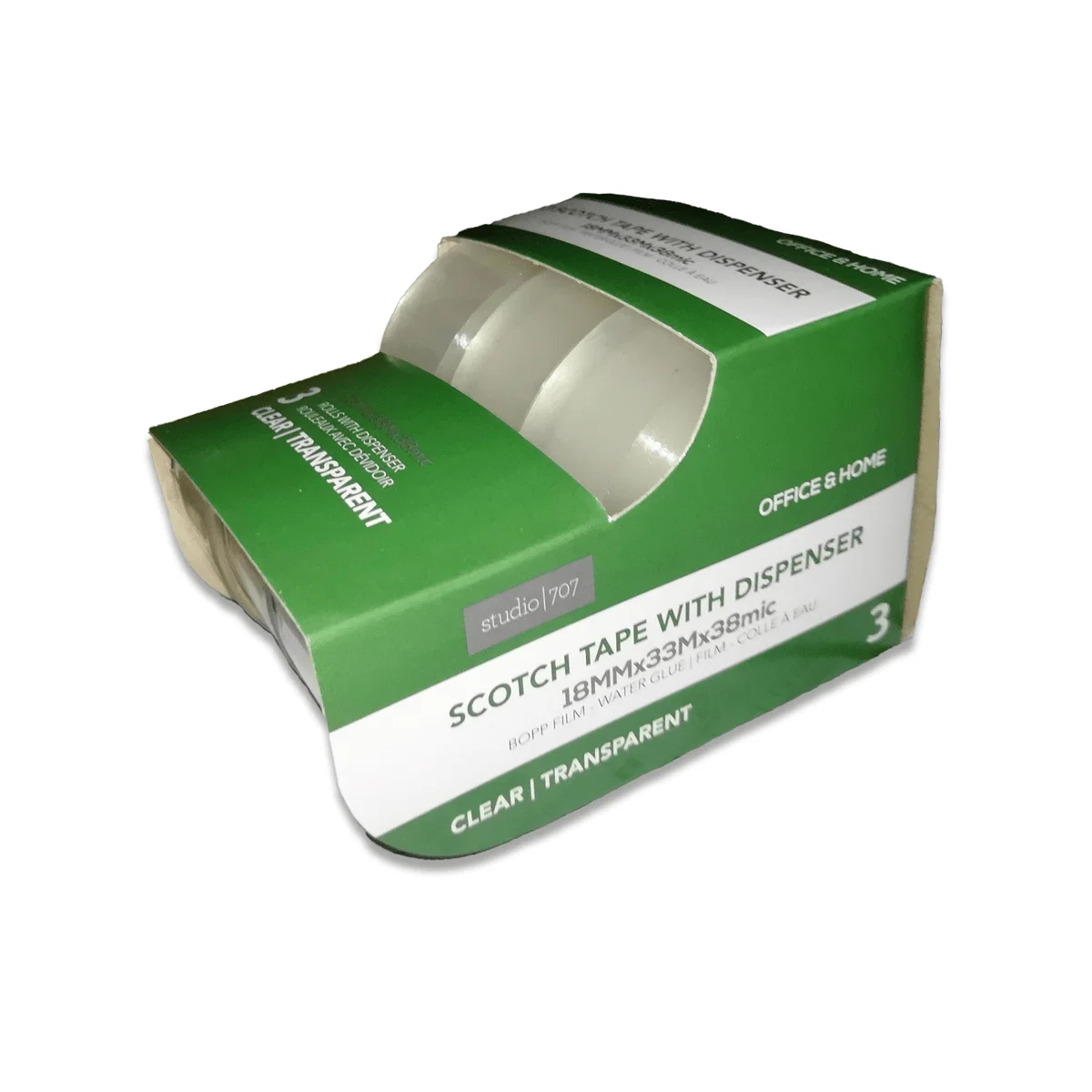Functional Scotch Tape Set 3 Refillable Dispenser Specialty