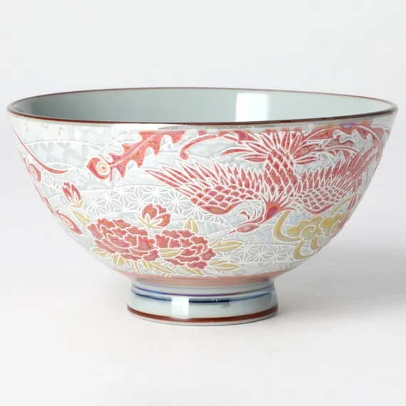 Premium Material RICE BOWL SHINING PHOENIX D11.5XH6.3 Clean