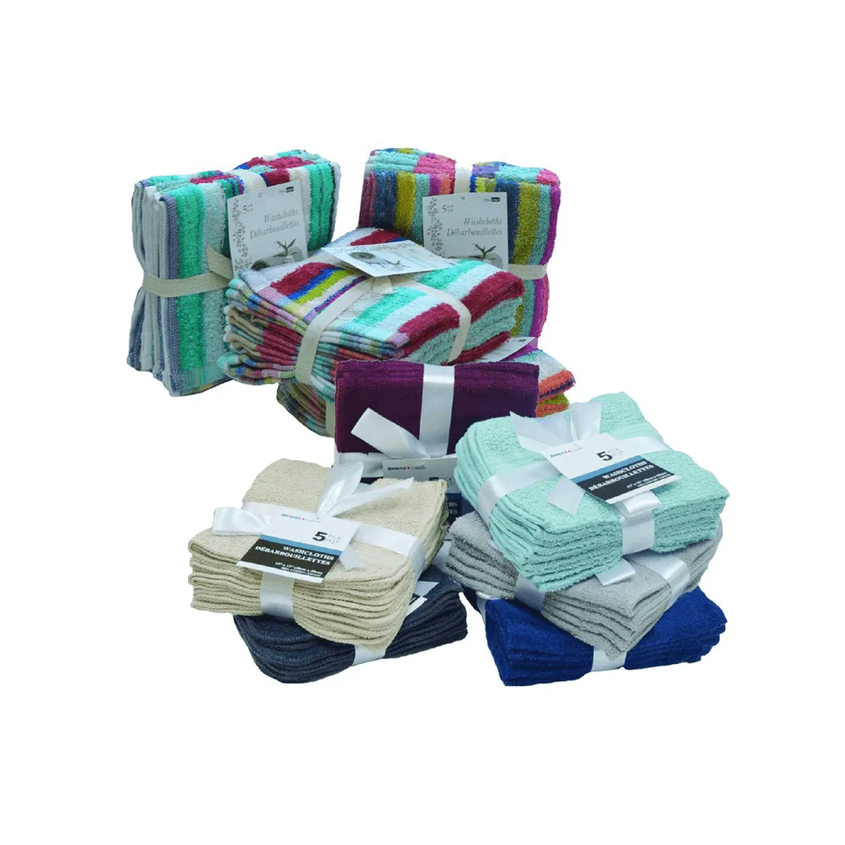 Proven Stripe Face Cloth- solid Reusable