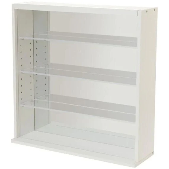 Breathable DISPLAY BOX WITH WOODEN FRAME L3 WH W40D12H40 Fashionable