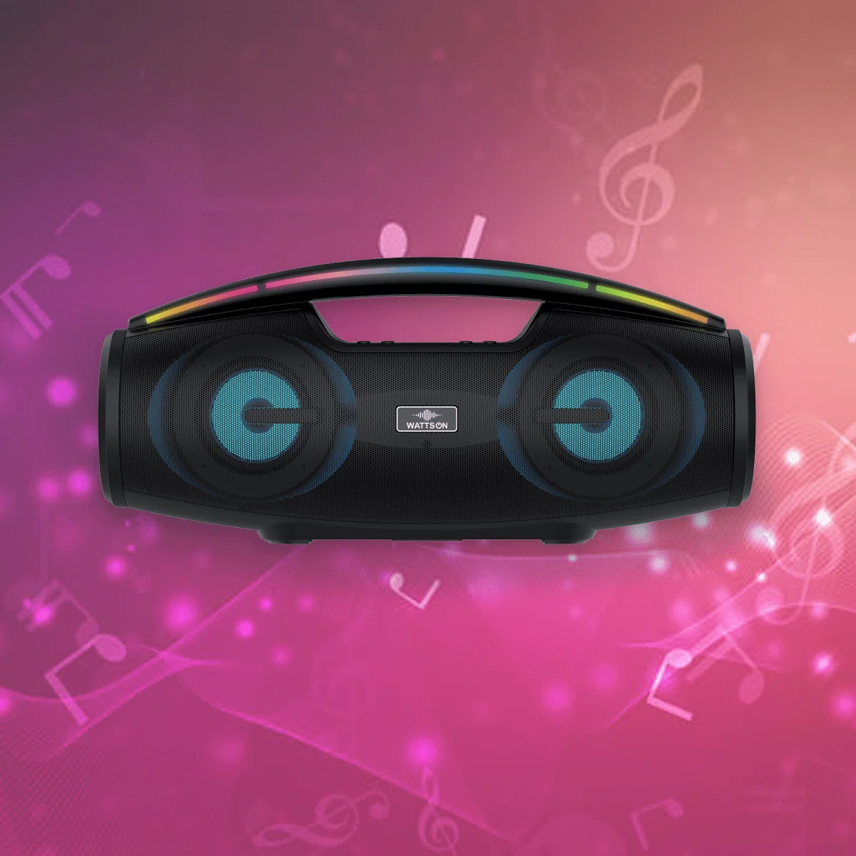 Certified WATTSON- Boombox LED Light Bt5.0 Fm 2 10w Trusted