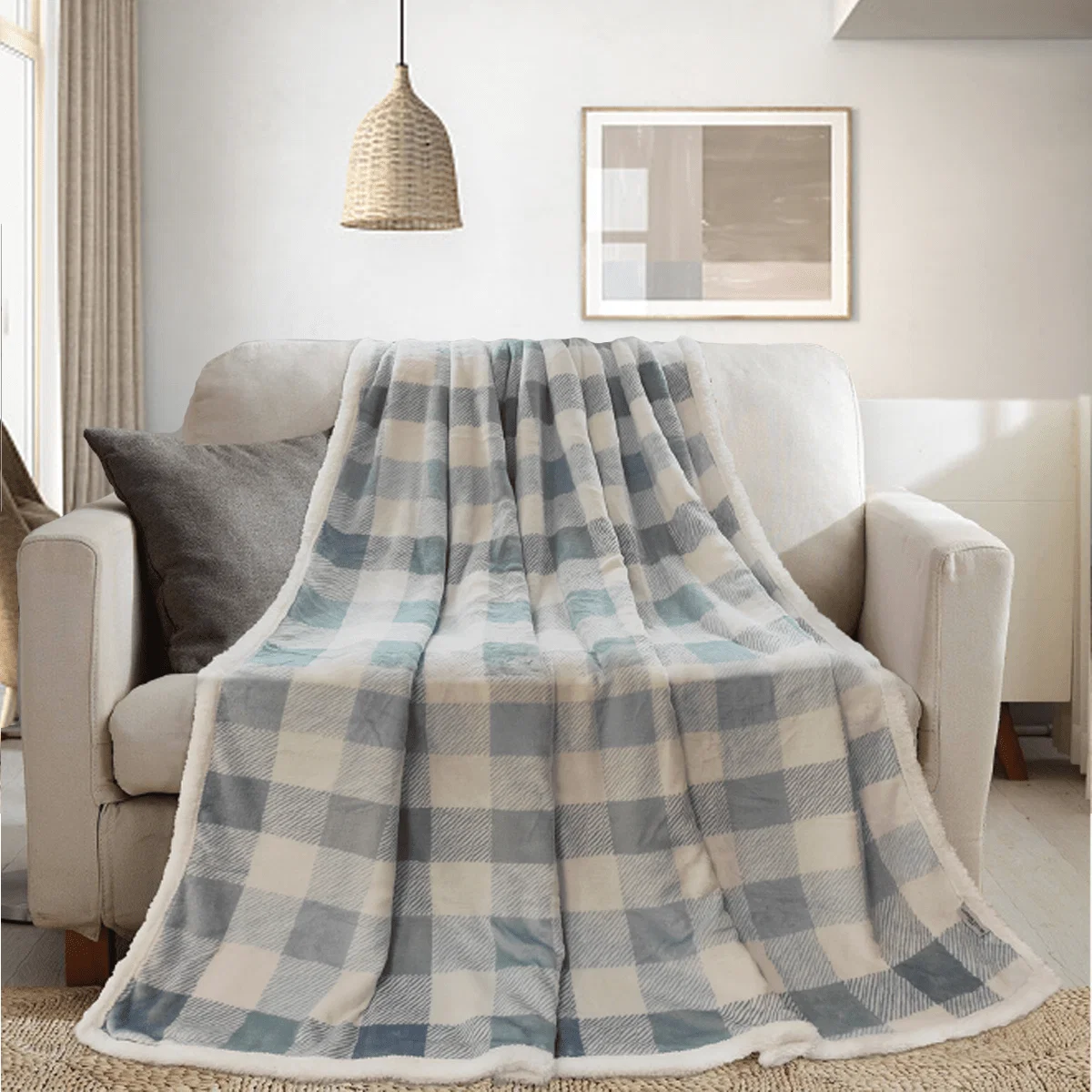 Classic Adele 60x80 Printed Coral Fleece Reverse To Sherpa Blanket Flexible