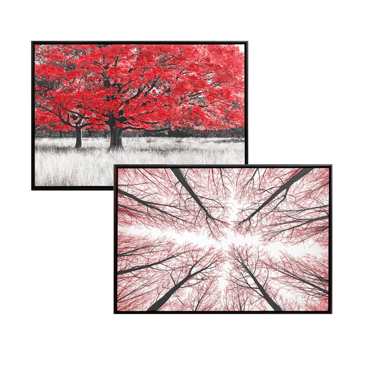 Casual Canvas Red Branches 60x90 Framed Recyclable