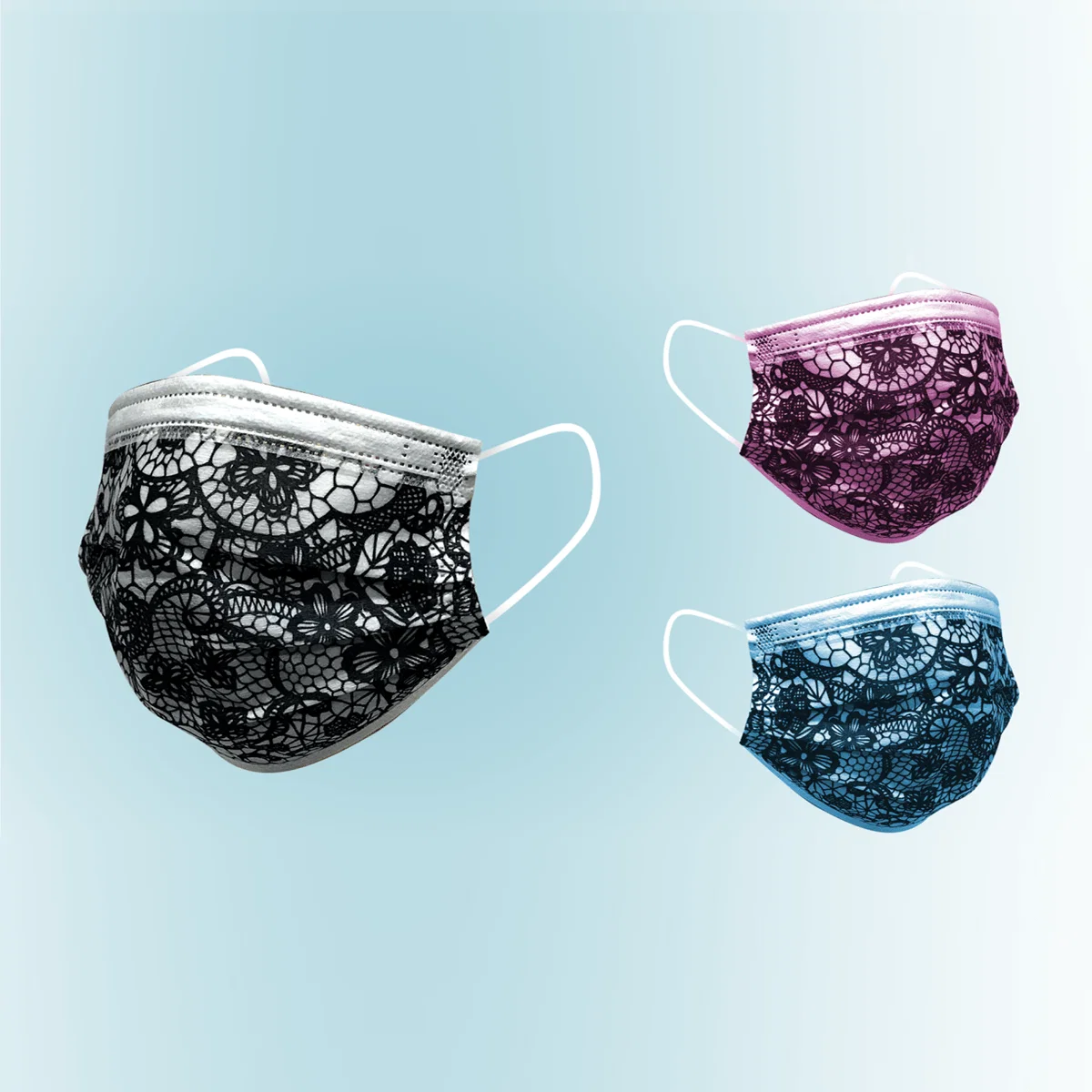 Pure 10pk Face Mask Fabric Printed Non Woven Unique