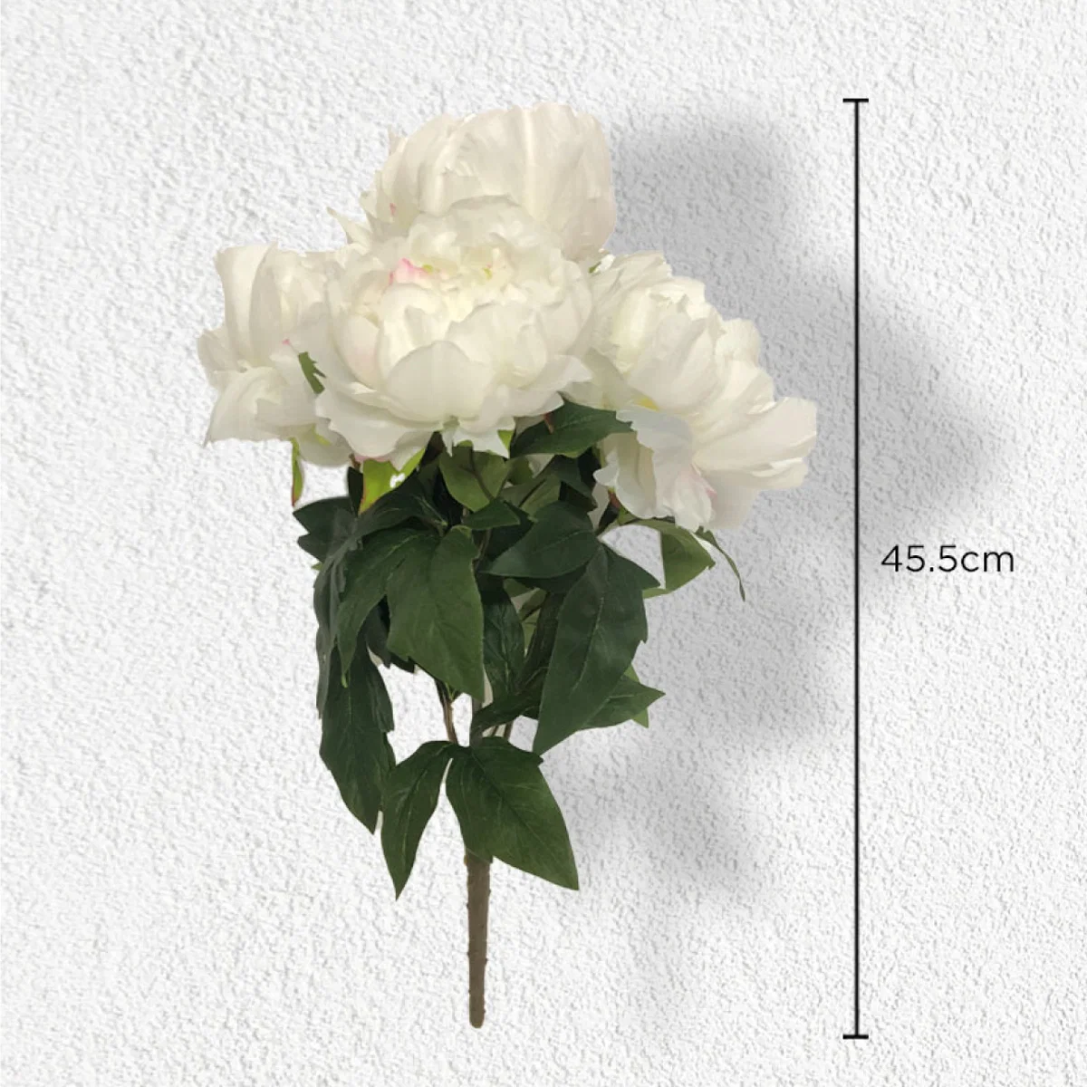 Pure 5 Head Peony Flower Pick White 45.5cm Exceptional