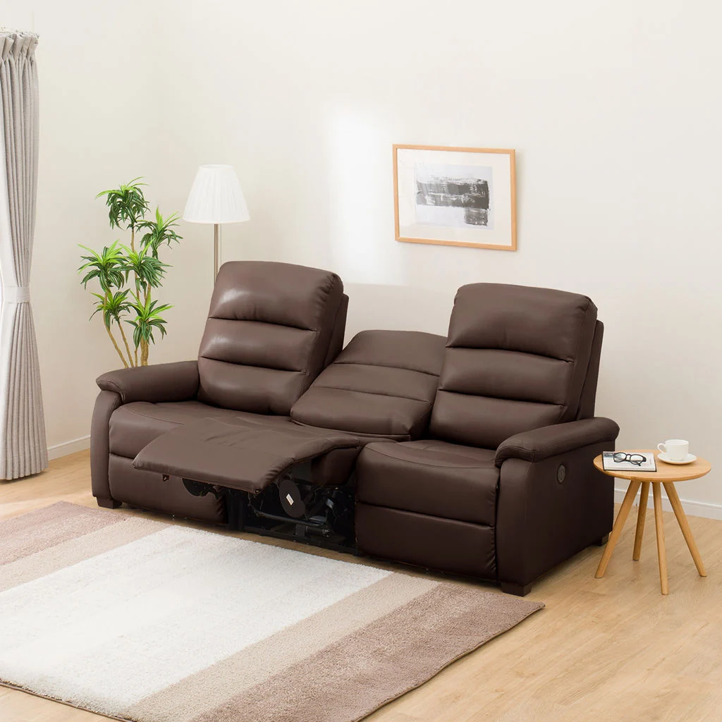 Authentic 3 ELECTRIC 3P SOFA N-BELIEVA DBR2-JHN76 TK-LEATHER Pure