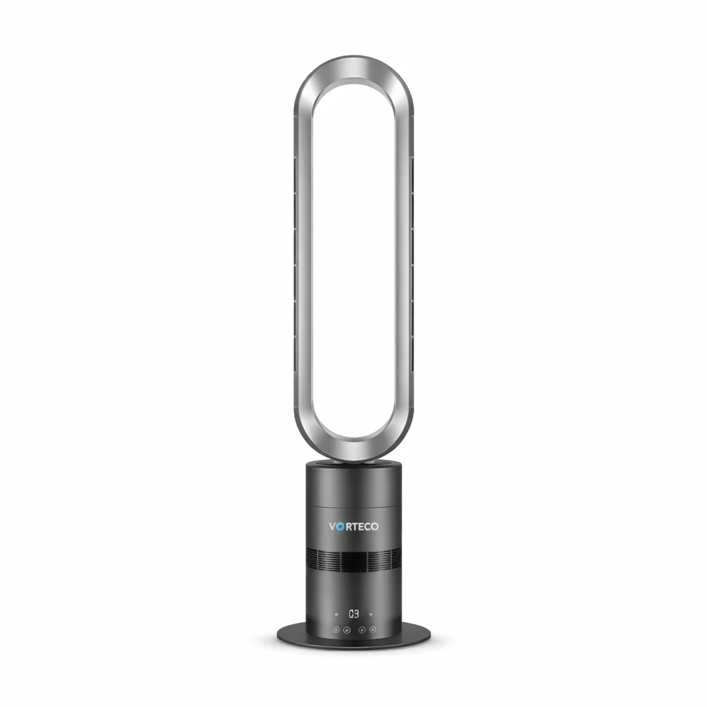 Quality Vorteco Bladeless Tower Fan – Black Silver Organic