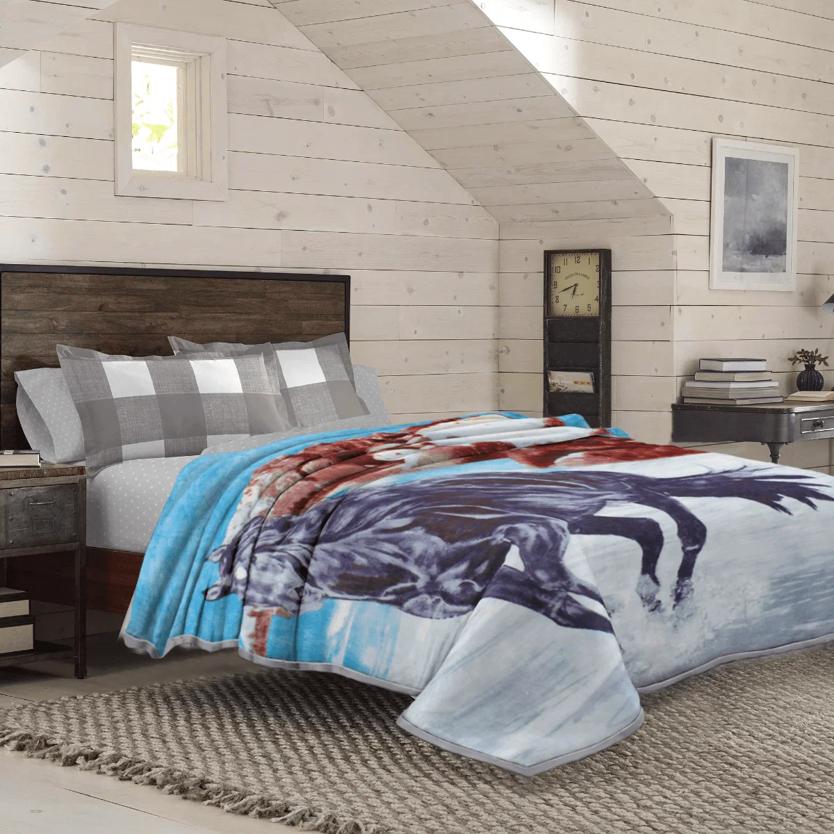 Sustainable Mink Blankets Black Horse World-Class