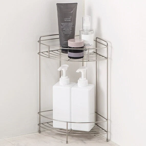 High-Performance WIRE BATH RACK 2TIER CORNER FB3002 W19.5D19.5H36.5 Optimized