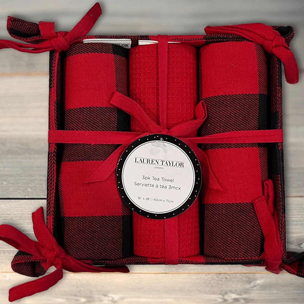 Expertly Made Set of 3 Cotton Tea Towels Elite