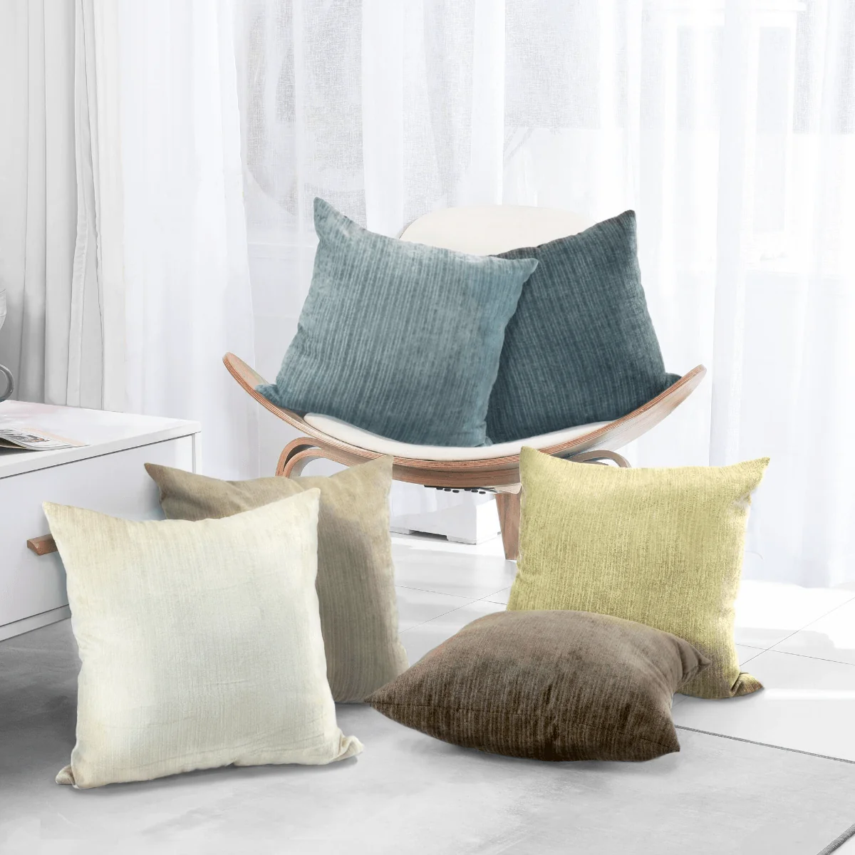 Green ROBERT Chenille Cushion Elite