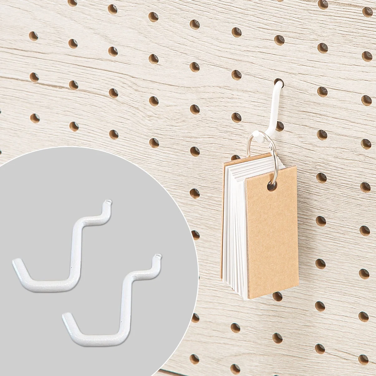 Stylish PUNCHING WIRE HOOK 1HOLE WH 2PCS Solid
