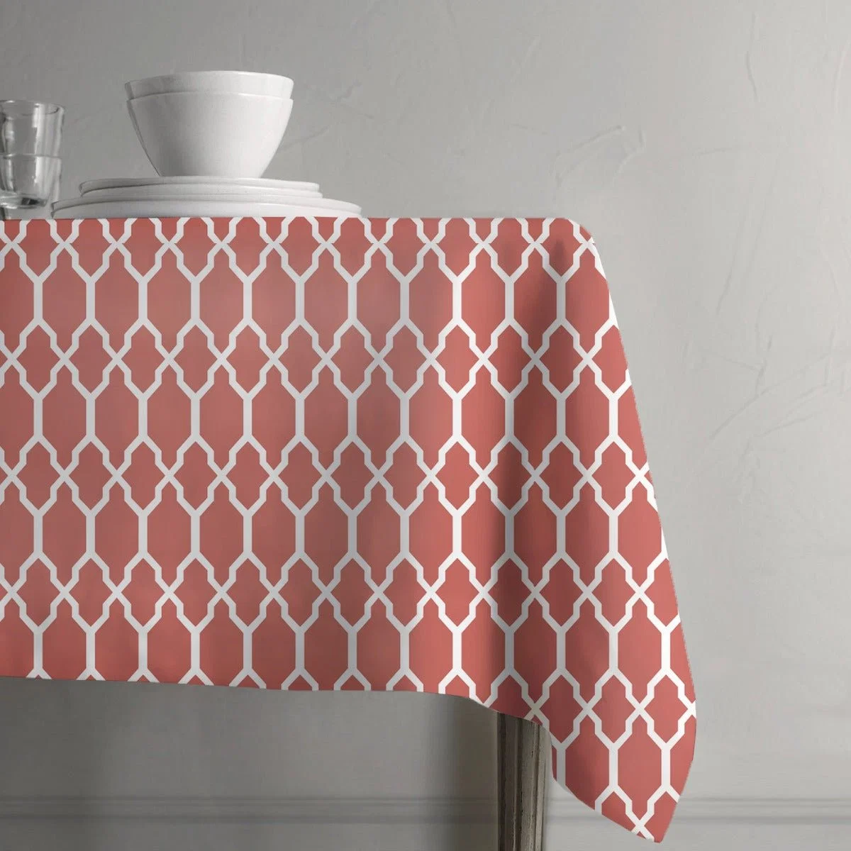 Stylish Tangier Plastic Tablecloth Trendy