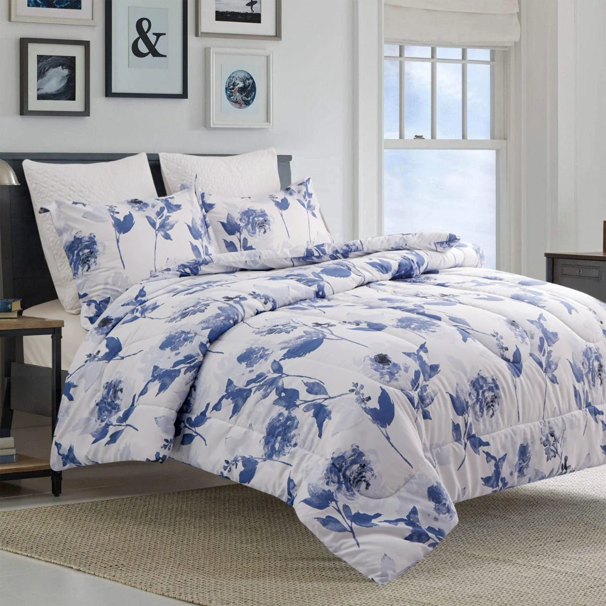 Excellent Delphi Floral Comforter Set High-End