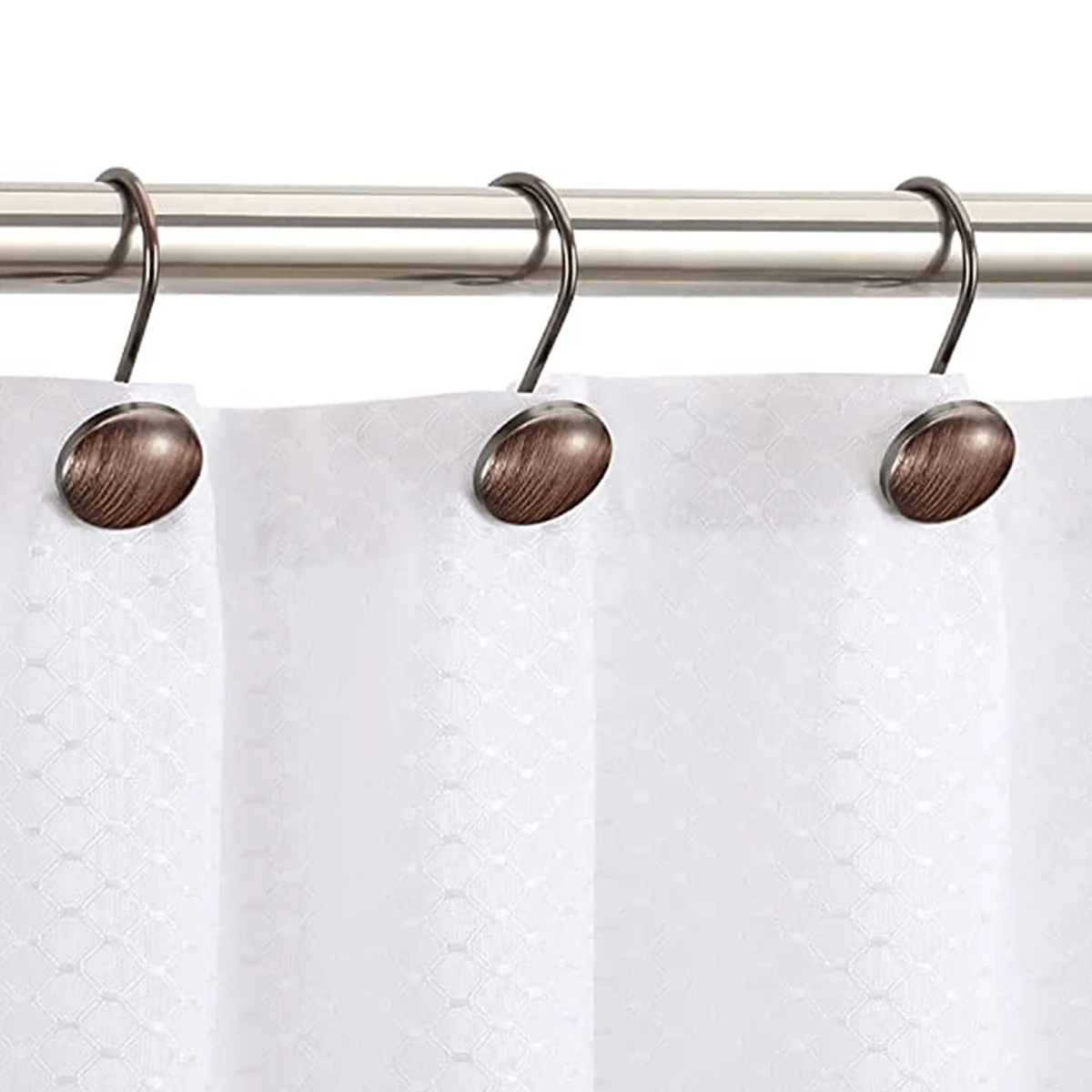 Minimalist Round 12pk metal shower hooks Smart