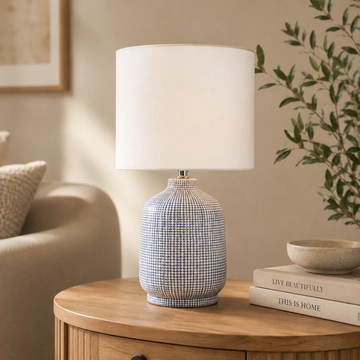 Official Laurent Taylor - Ceramic table lamp blue Classic