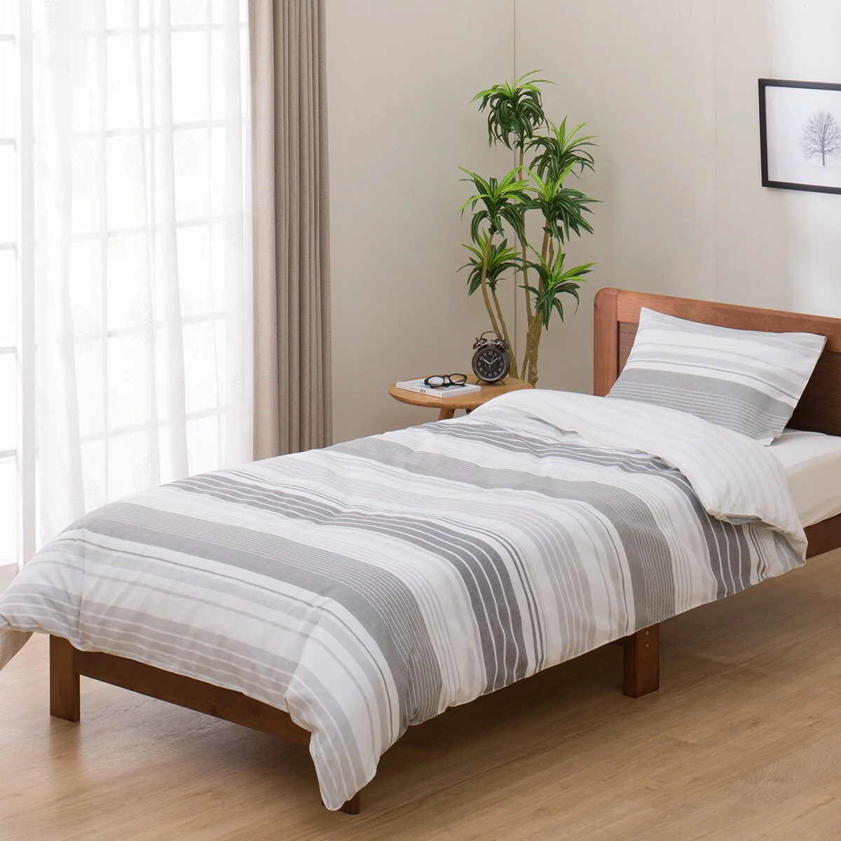 Reusable QUILT COVER PT36 STRIPED PATTERN GY D Premium Material