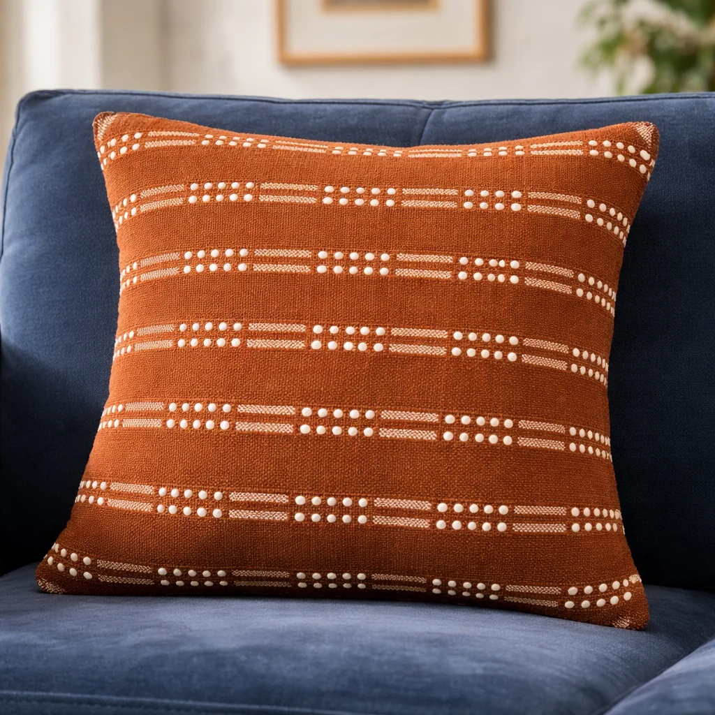 Modern LAUREN TAYLOR - AVERY Cotton Square Cushion Superior