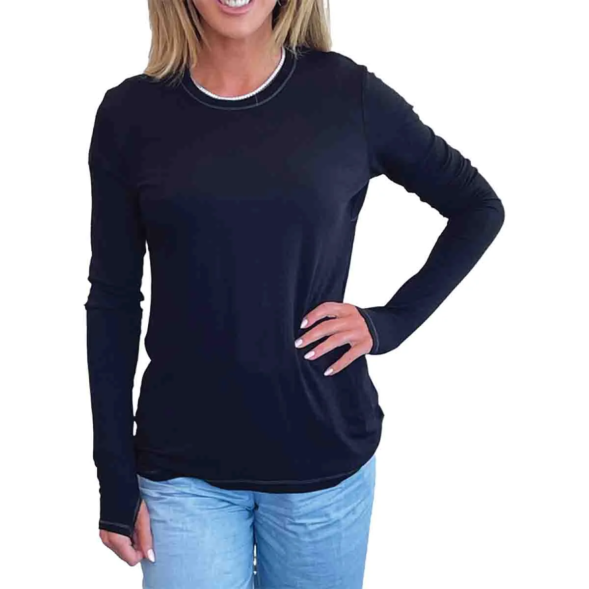 Quality 3 4 Sleeve Solid Top Original Design