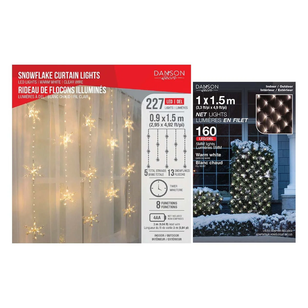Elite 1.0 X 1.5M Net Lights 160 5Mm Led Lights Indoor Outdoor G Modern