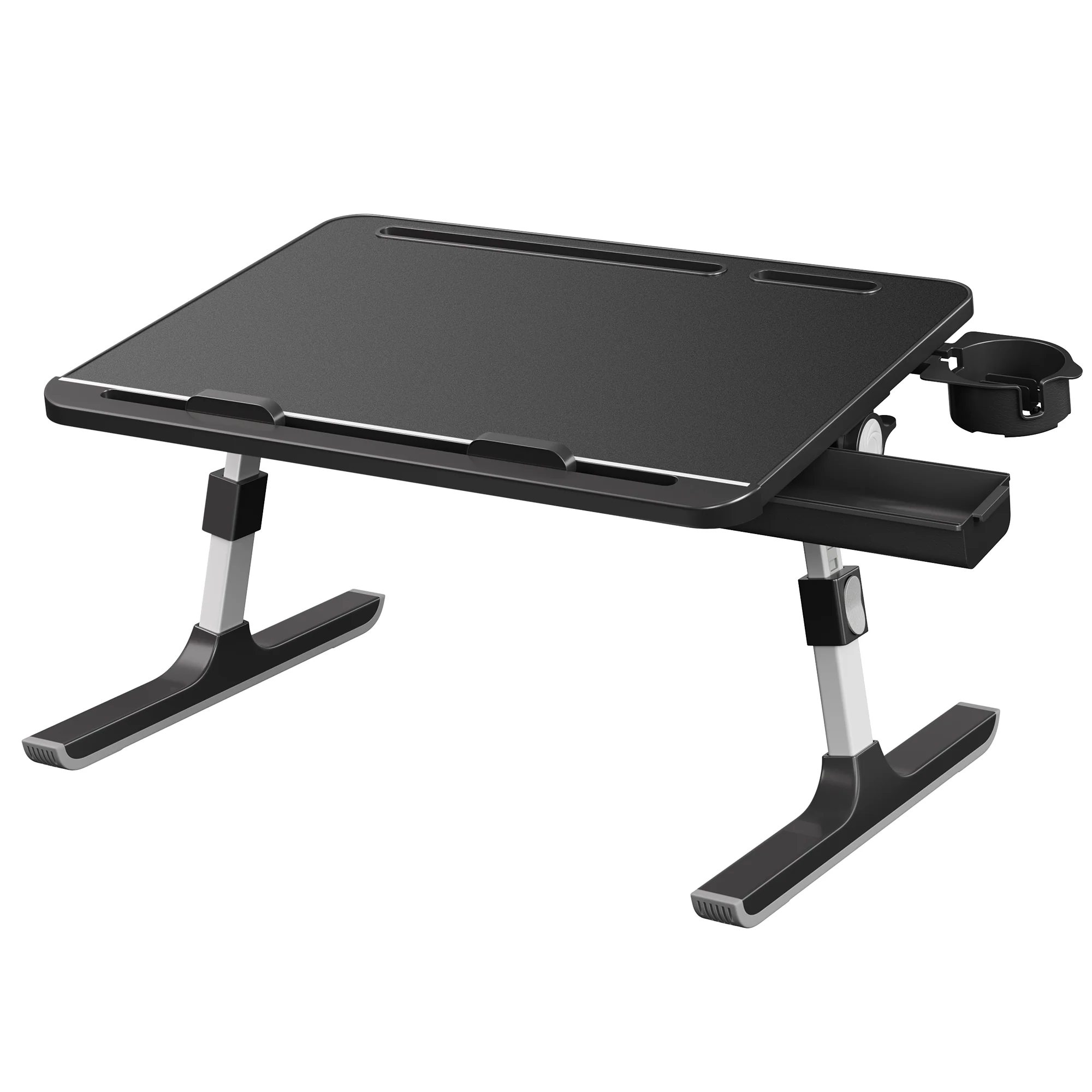 Next-Generation SONGMICS HOME SONGMICS HOME Lap Desk Height u0026 Angle Adjustable Laptop Stand for Bed Foldable Bed Tray Table with Cup Holder and Storage Drawer Laptop Table for Bed u0026 Couch Bed Desk for Adults u0026 Kids Flexible