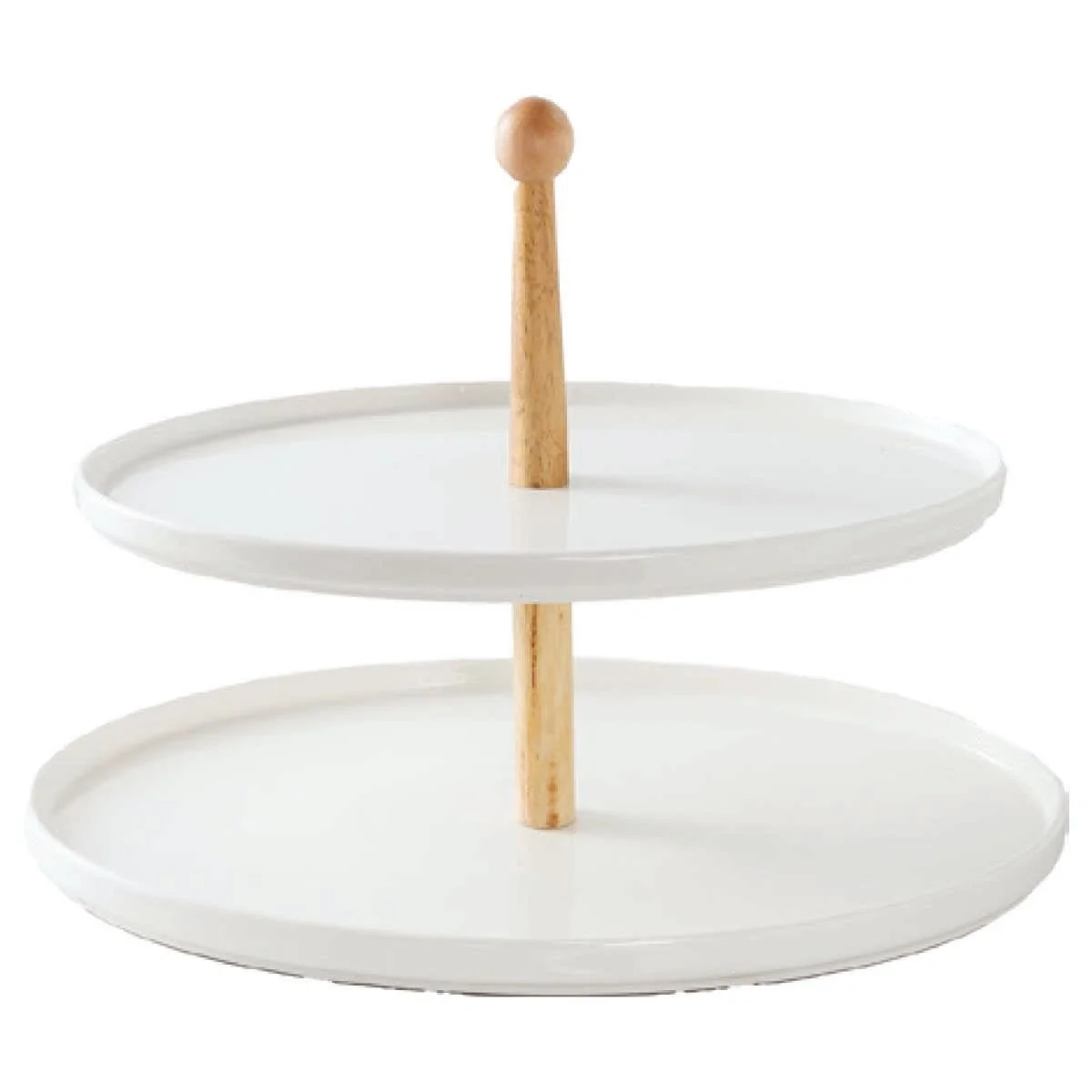 Elegant A La Cuisine - 2 Layer Plate With Wood Stand Innovative