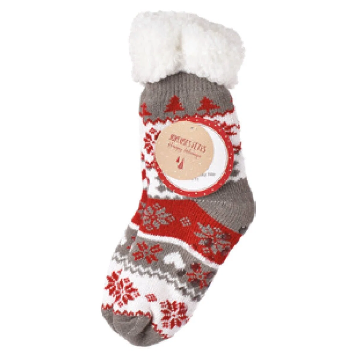 Optimized Kid Dble Layer Antislipper Sock Boy 7-12 Lightweight