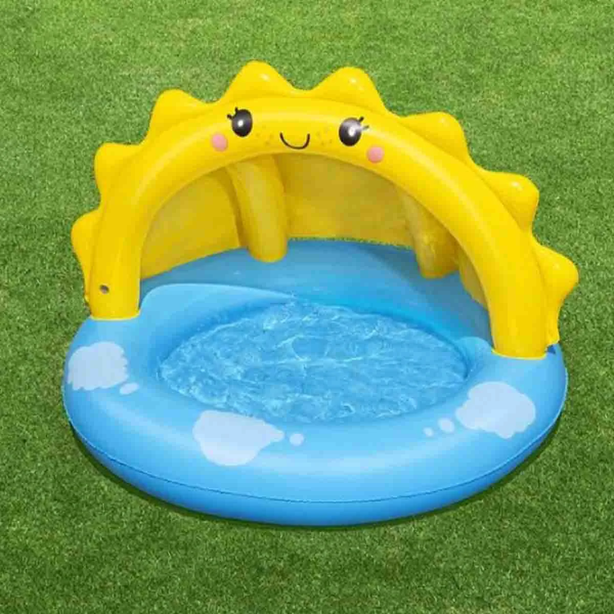 Prestigious way® Sunny Days™ Inflatable Shaded Kiddie Pool 1.01 m x 97 cm x 71 cm Lightweight