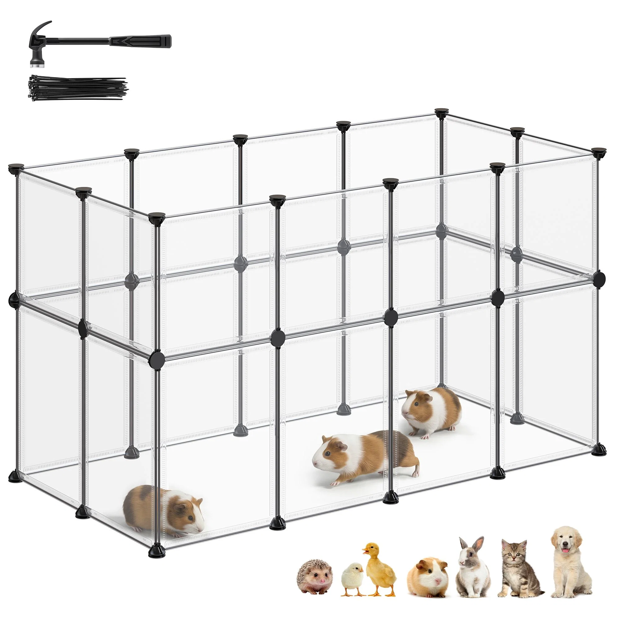 Easy-to-Use SONGMICS SONGMICS Clear Pet Playpen Trusted