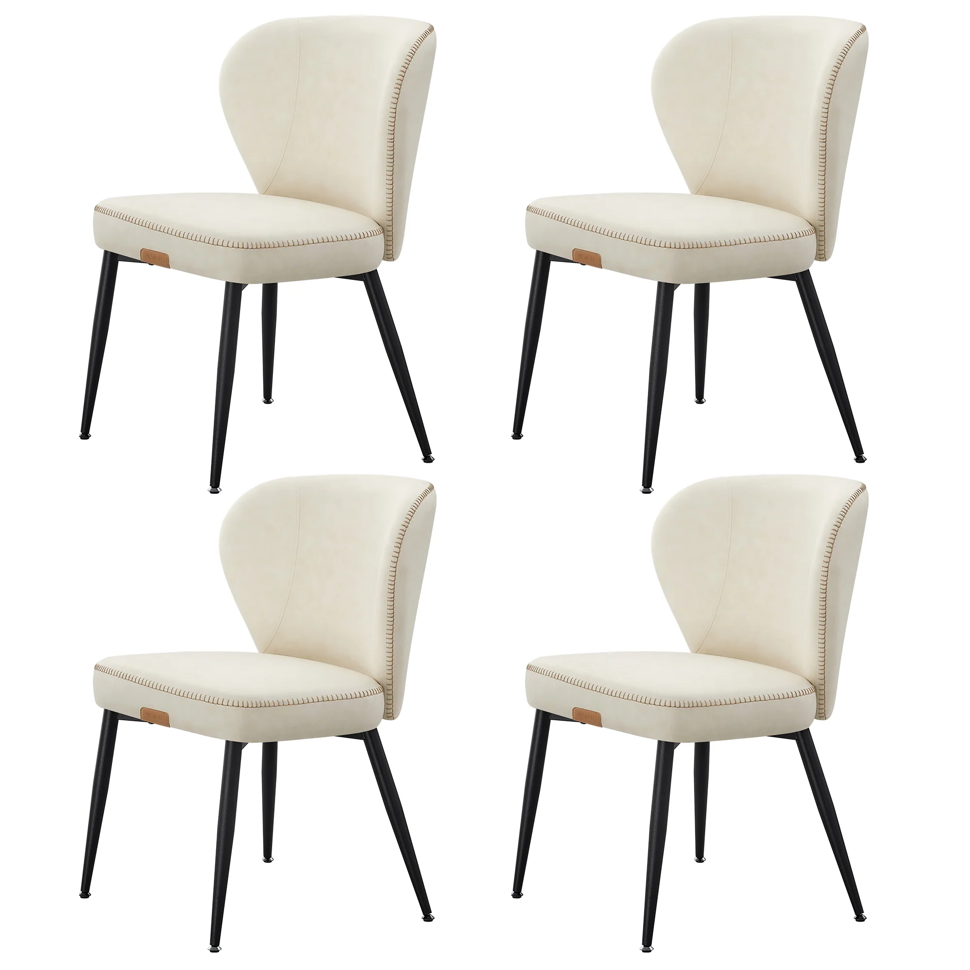 Fine VASAGLE VASAGLE EKHO Collection - Dining Chairs Set of 4 Upholstered Kitchen Chairs Breathable