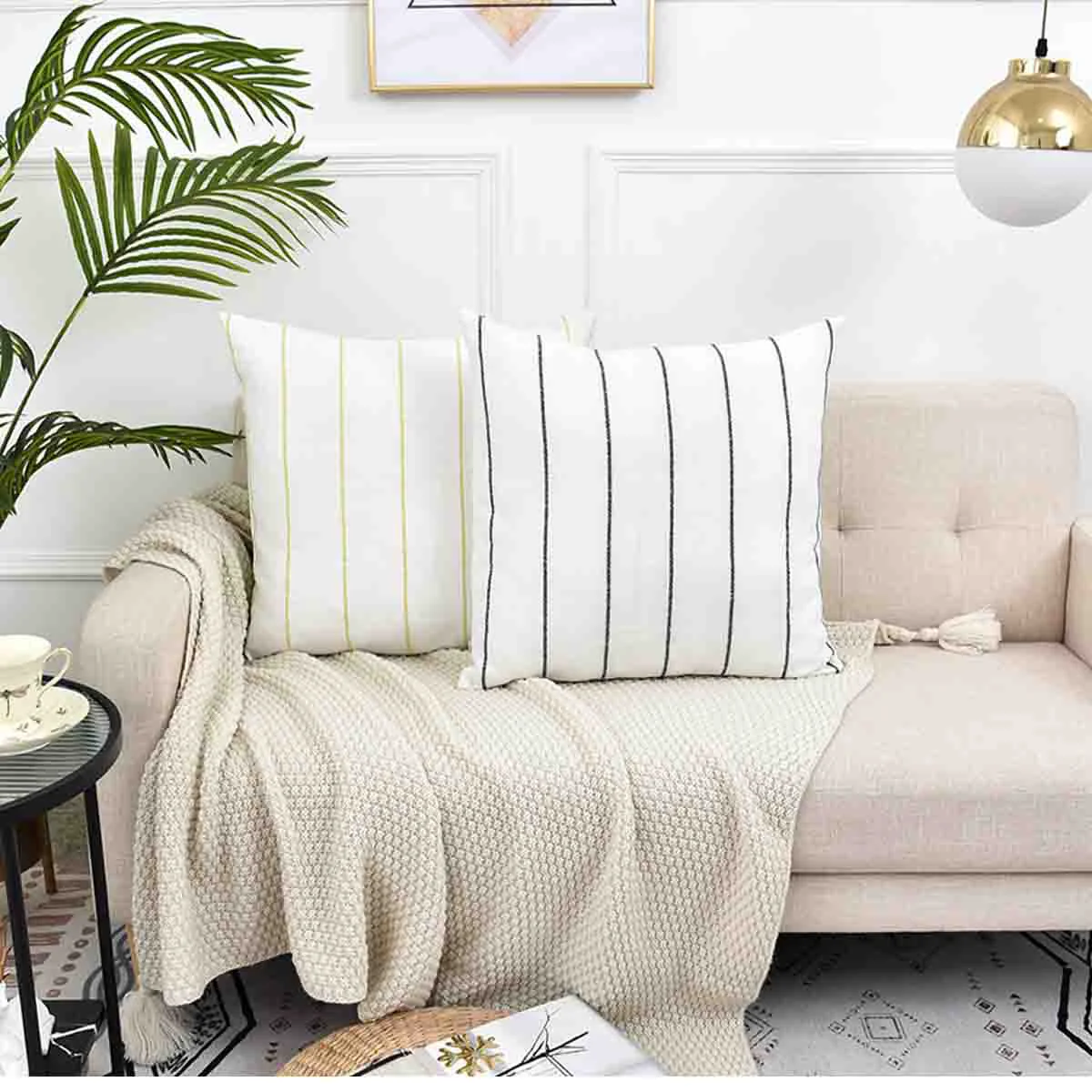 User-Friendly Lauren Taylor ALBA Striped Jacquard Cushion Fast