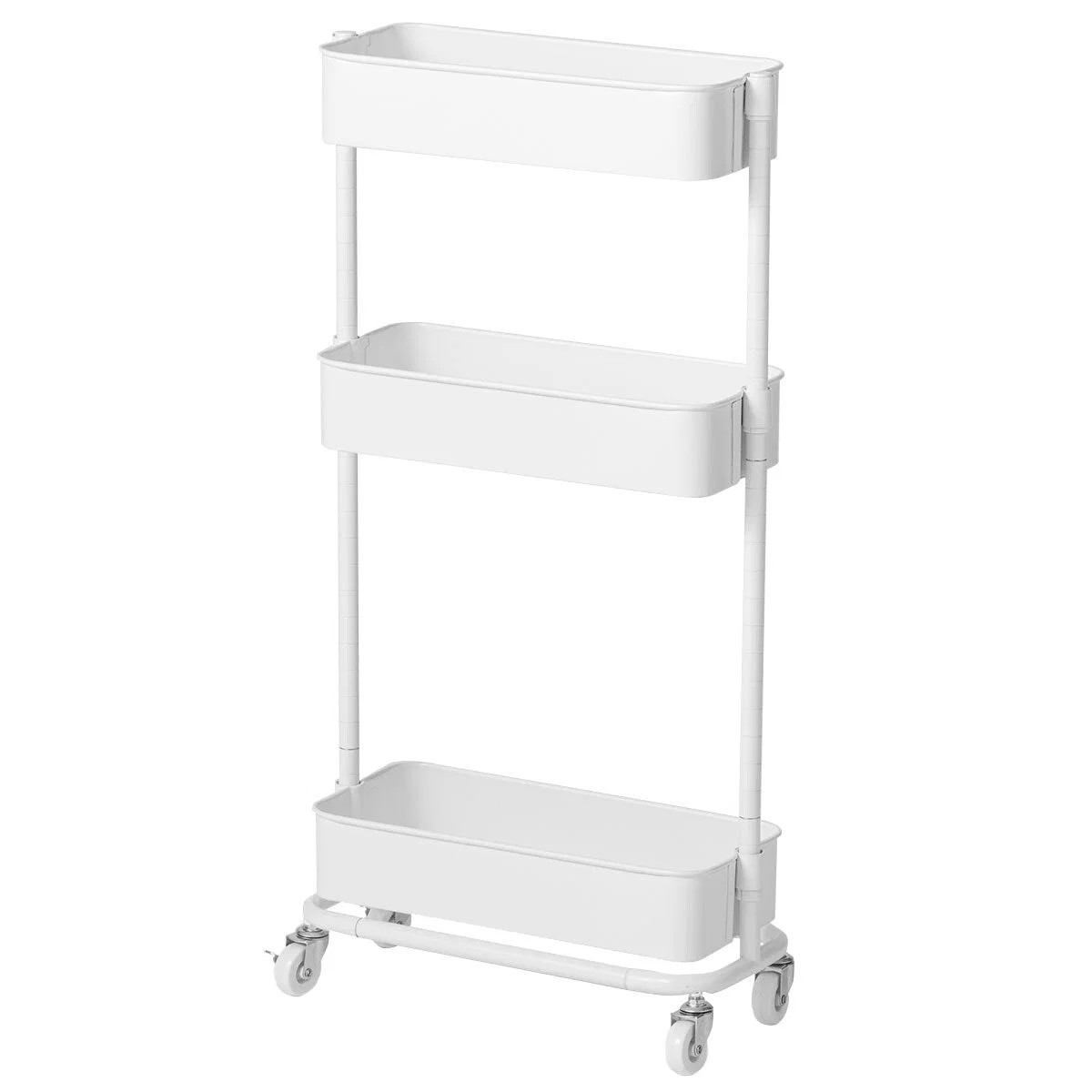 Refined STEEL WAGON TROLLEY SLIM WH Solid