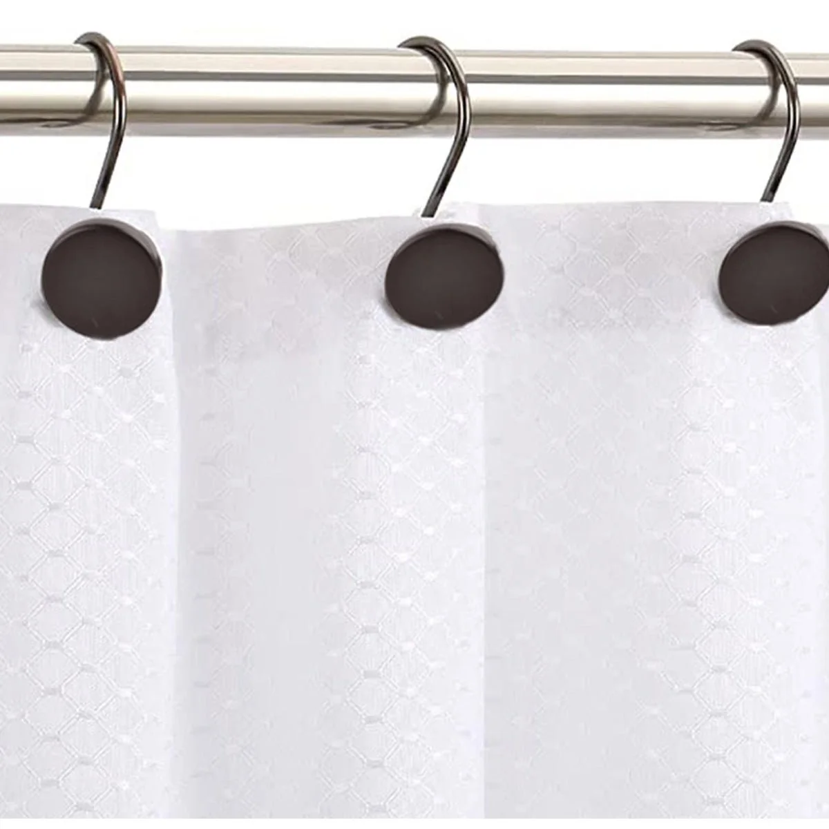 User-Friendly SPA - black 12pc set circle metal shower hooks Modern
