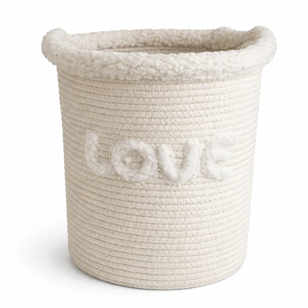 Crafted Lauren Taylor-Round Rope Baskets with SherpaTrim Premium Material