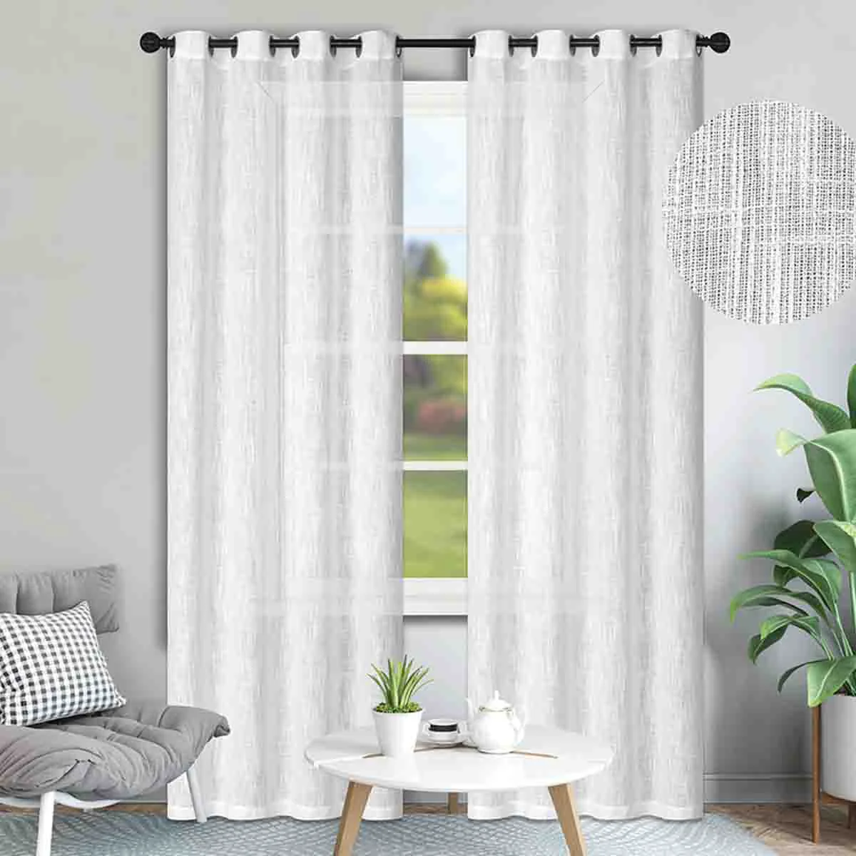 Sophisticated Lauren Taylor -TIARA 2 PK Textured Linen Panels Efficient