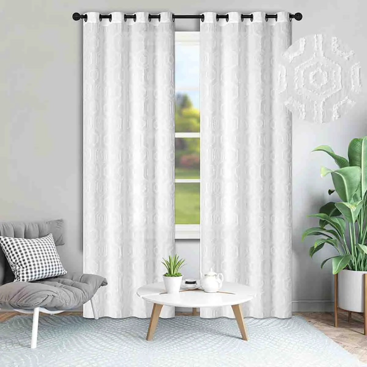 Optimized Lauren Taylor -BELLA 2 PK Tufted Sheer Panels Top-Quality