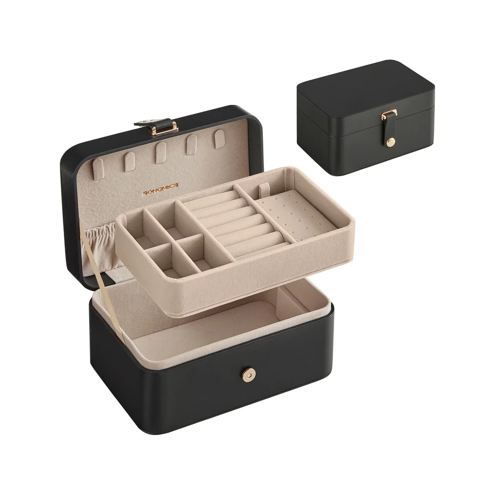 High-Grade SONGMICS Travel Jewelry Box with Large Capacity and Secure Storage Smart